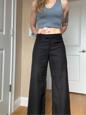 100% wool Banana Republic Wide-Leg Black Women's pants